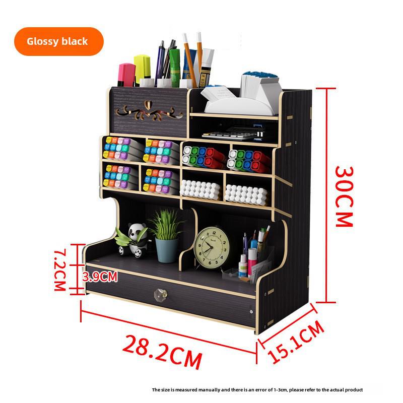 Nordischer Kreativer Holz-Stifthalter: Desktop-Organizer mit großer Kapazität und mehreren Fächern