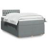 VidaXL Slat Bed Base with Mattress Light Grey 120x200cm Fabric 3287430