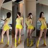 Yoga Shorts High Waist Hip Lift Running Training Peach