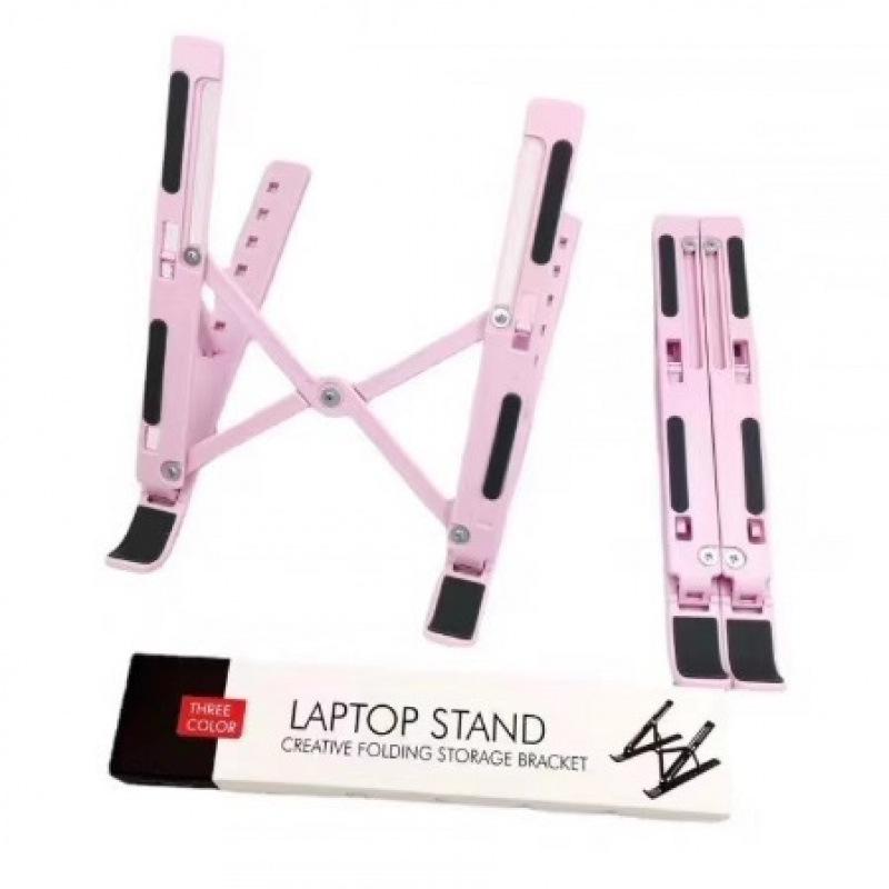 

Adjustable Aluminum Tablet Cooling Stand with Ergonomic Backrest and Foldable Hand Support