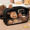 Creative Capybara Pen Case 5 Layers Large Capacity Cartoon Pencil Box with Front Pocket Cute Capybara Pen Holder School Supplies