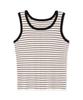 Natural Beauty Off Base Striped Knit Tank Top [N Basic] Women's Two-Tone