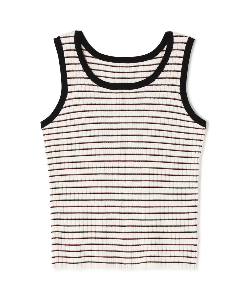 Natural Beauty Off Base Striped Knit Tank Top [N Basic] Women's Two-Tone