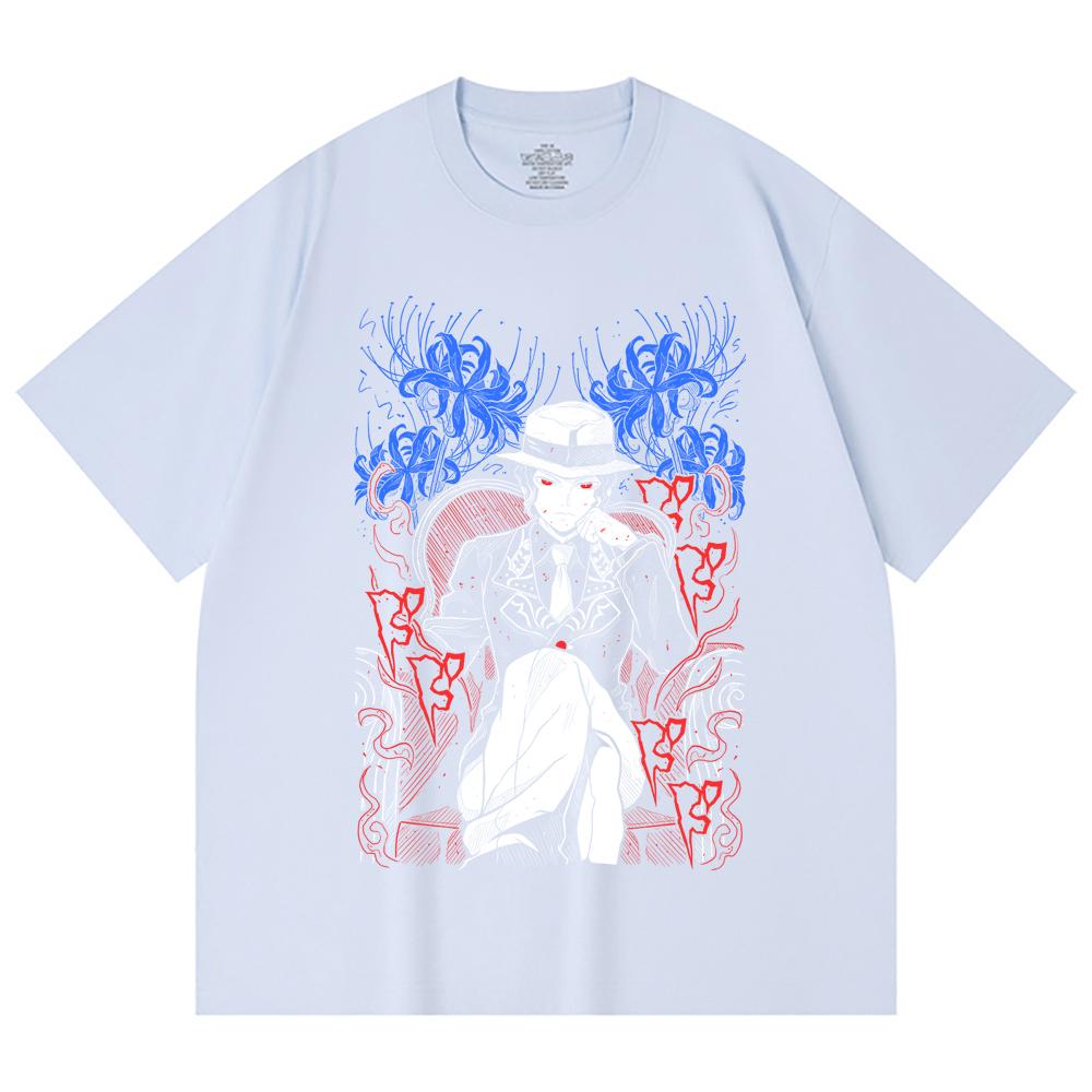 230 Gsm 100% Cotton Demon Slayer V38 Muzan Print Unisex Heavy Cotton T Shirt