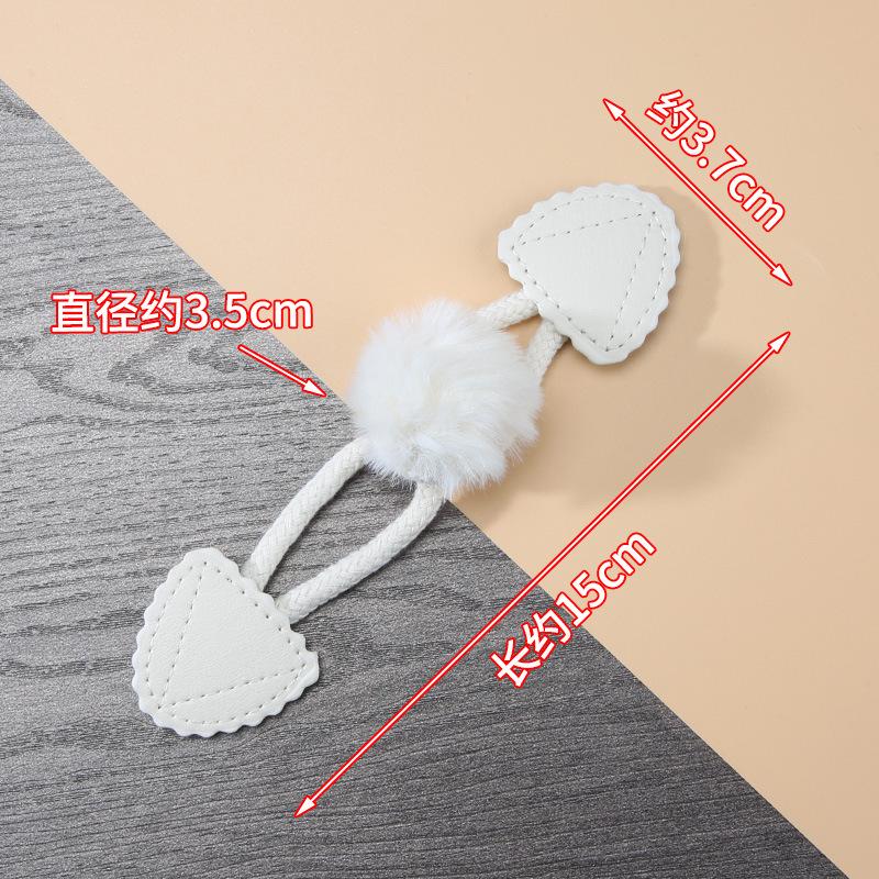 1 Pair Horn Buttons Duffle Coat Jacket Fasteners Toggle with Leather Patch Buckle Buttons for Overcoat Decor Sewing Accessories