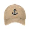 Be Your Own Anchor Summer Retro Denim Washed Baseball Caps Female Cowboy Sunscreen Hats Rock Mens Snapback Cap