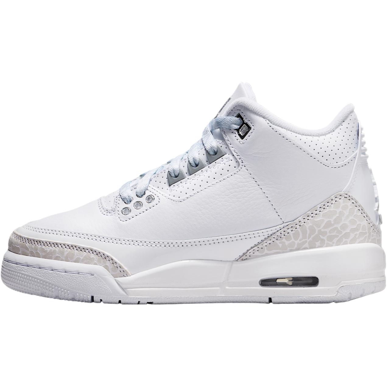 

Jordan Air 3 Retro Pure Money Comfortable Versatile Durable Low Top Kids Basketball Shoes Kids sneakers White Platinum DM0967-111NIKE 36.5