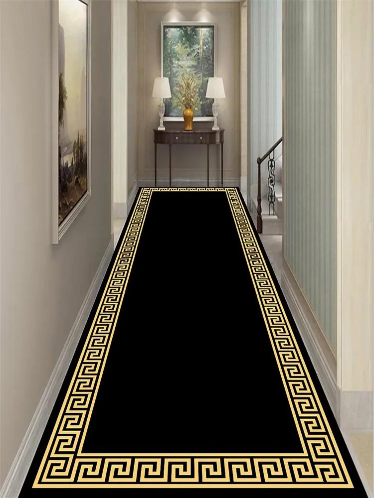 Nordic Modern Corridor Carpets Long Hallway Area Rug Geometry Bedroom Living Room Decoration Rugs Aisle Mat Anti-slip Floor Mats