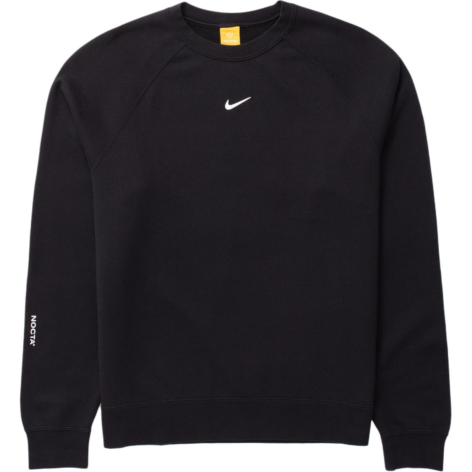 Nike x NOCTA Fleece CS Crewneck Sweatshirt Black White Men s FN8160-010 XL