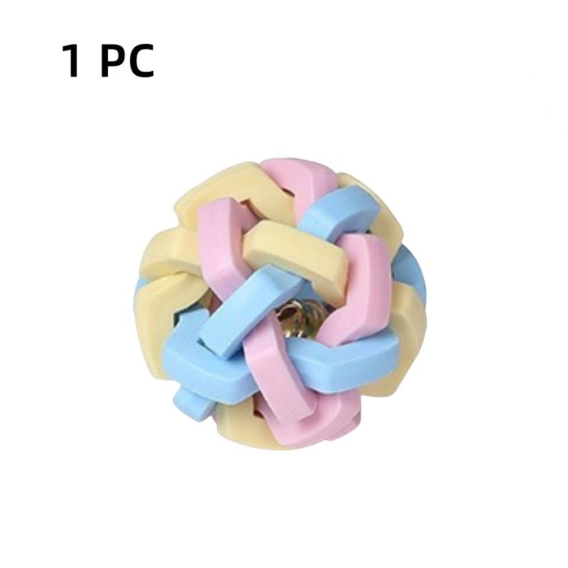 

1 шт. Мягкий красочный мяч для питомца, маленькая игрушка, игрушка для собаки, игрушки для кошки, мяч для питомца, колокольчик, жевательные игрушки, игра, тренировка зубов, товары для питомцев