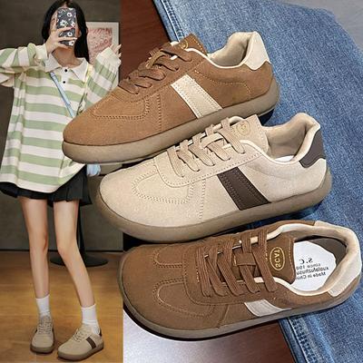 Design Sense Niche Board Shoes Versatile Sports Casual Shoes Women's Autumn 2024 New Maillard Retro Dexun Shoes
