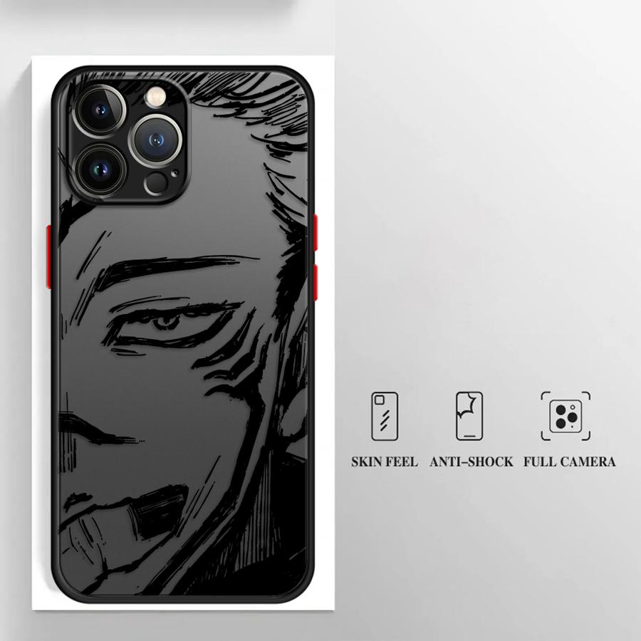 Anime Sukuna Jujutsus Kaisen Soft Cover Case for iPhone 11 8 7 SE XR 15 Pro MAX XS 13 Mini 11 Plus 14 12 16 16 Plus 14Pro 12Pro