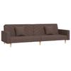 Vidaxl 2-Seater Sofa, 2 Cushions, Taupe Color, Upholstered In Fabric