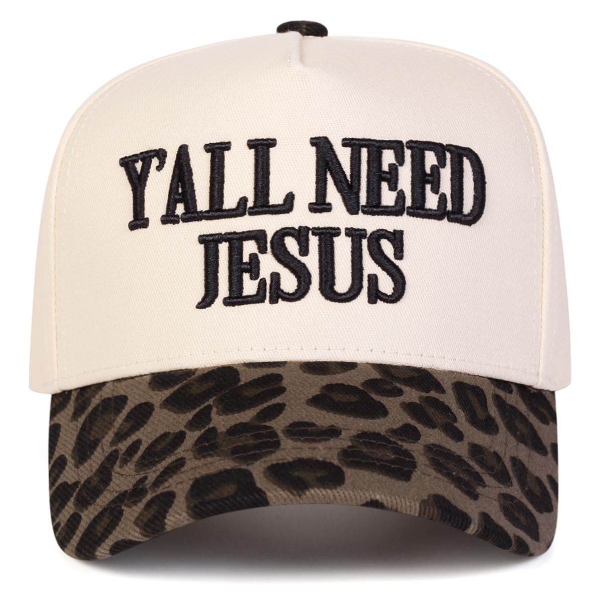 

Unisex Y ALL NEED JESUS Embroidery Baseball Caps Spring Autumn Outdoor Adjustable Casual Hats Sunscreen Hat Sports Cap коричневый