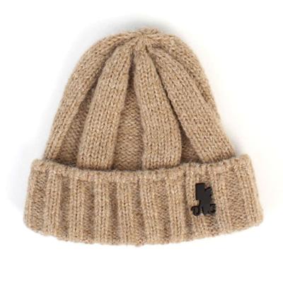 Cappello di lana unisex basic beige