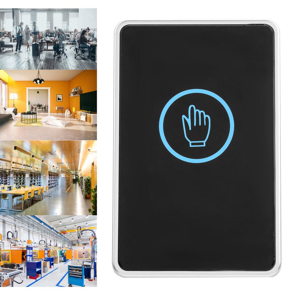 Door Exit Button LED Infrared Access Control Backlit Switch ABS Plastic NonTouch Type DC 12V