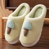 Autumn and winter new cotton slippers women's home non-slip soft bottom men's fluffy cotton mop indoor warm and cute