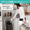 YAMAZEN Folding High Table with Stainless Steel Kitchen 50cm Wide X 48cm Deep X 85cm Fully Black RYSTS-5040H(BK4) Top, Counter/Worktop, High,