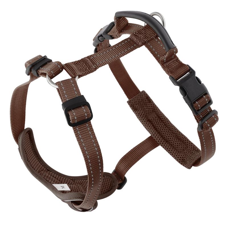 Lightweight Breathable H-shaped Dog Harnesses with Leather Handle Adjustable Reflective Soft Nylon Vest Harness Dogs Accessories