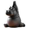 Plastic Meditating Clumsy Hippo Statue Figurine For Home Office Meditations Room Decors Unique Gift For Animal Lover