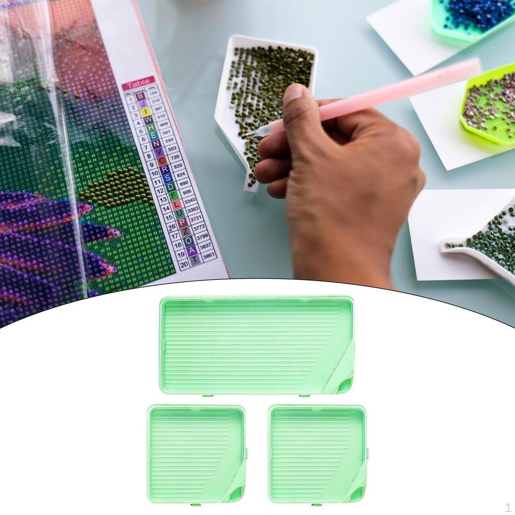 Art Trays, Diamond Plates, , with Lids, Supplies, Bead Sorting Trays for Gifts, Adults
