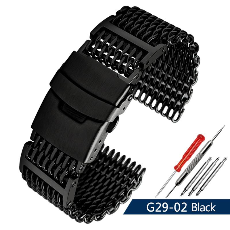 High Quality Watchband for Seiko Water Ghost Canned Mountain Abalone Metal Strap Milan Mesh Bracelet 20 22 24mm