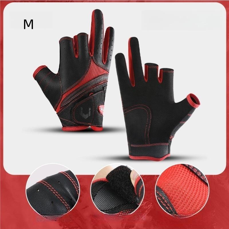 

Перчатки для рыбалки Луа для велоспорта на открытом воздухе с тремя пальцами без прилипания к наживке, специальное оборудование для рыбалки, износостойкие, нескользящие L