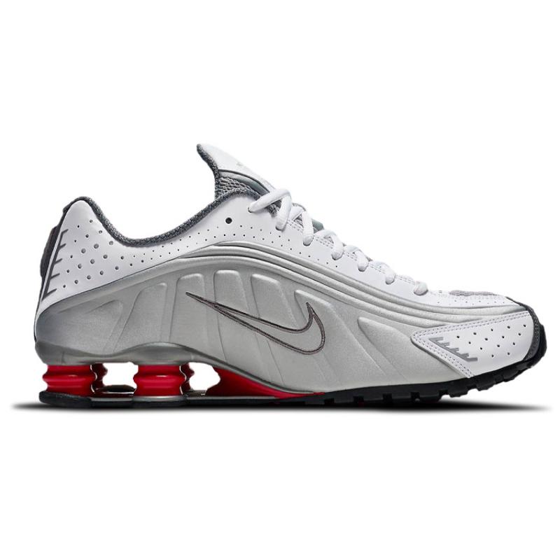 Nike Shox R4 Metallic Silver Comet Red 2018 Sneakers BV1111-100