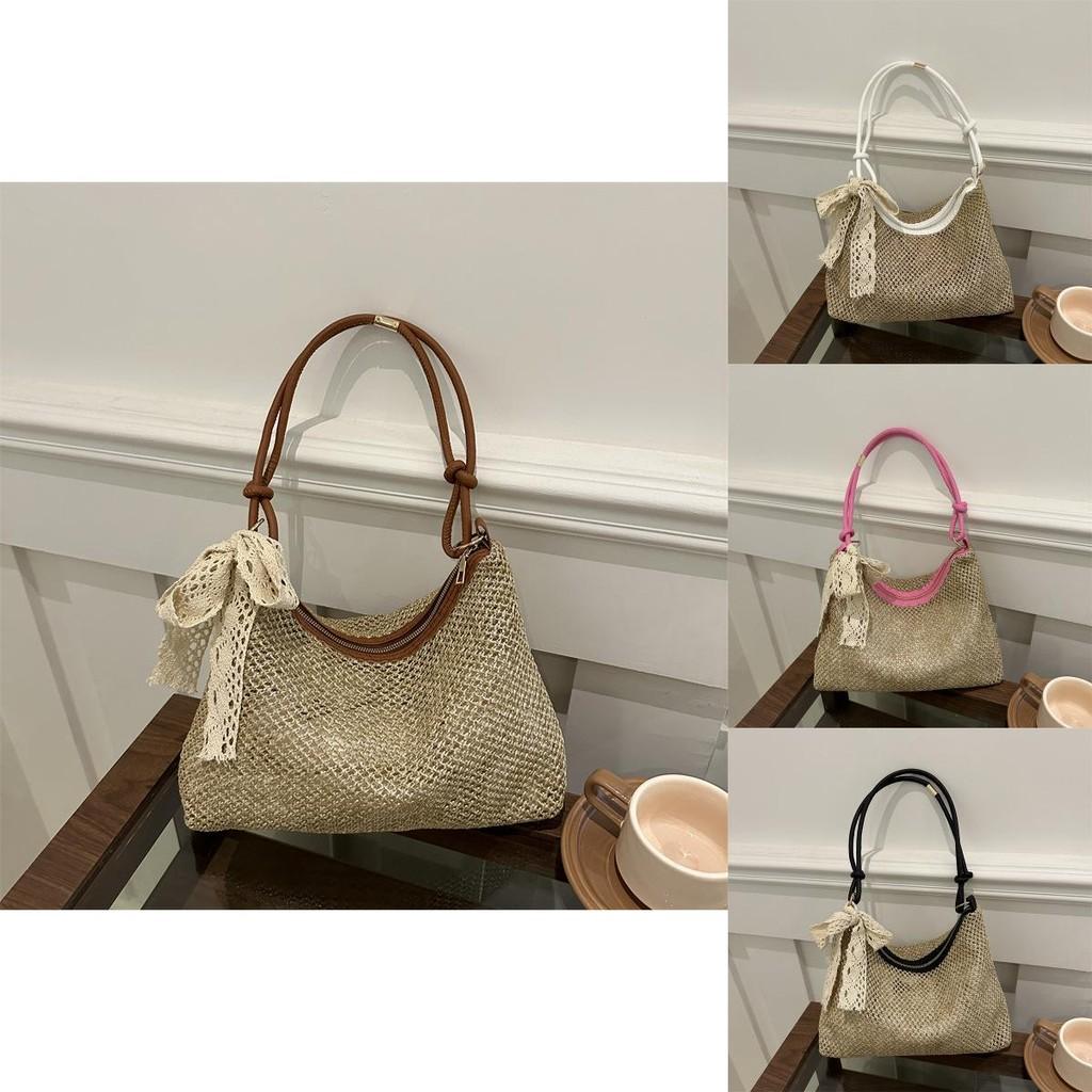 Elegant Vintage Woven Tote Bag For Women Perfect For Everyday Use And Fashion