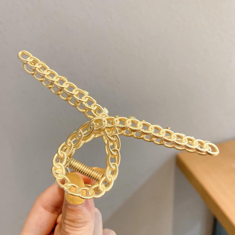 High-End Large Metal Claw Hair Clip for Women - Elegant Updo Accessory