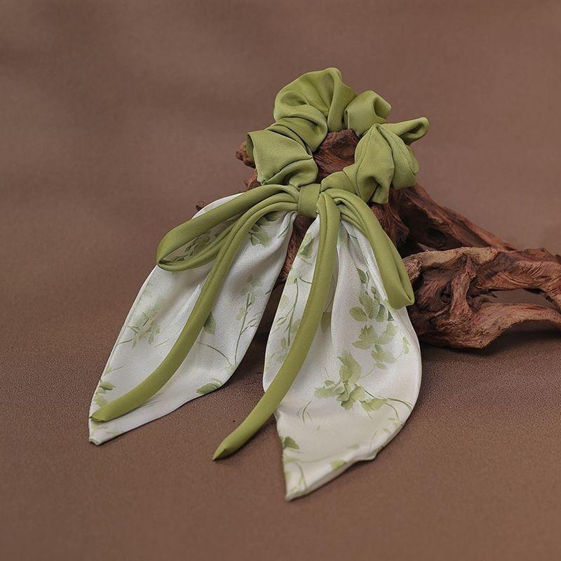 Retro Bow Hair Rope High Elastic Thick Hair Bands Durable Ponytail Hair Ties Fashion Women Daily Hair Accessories