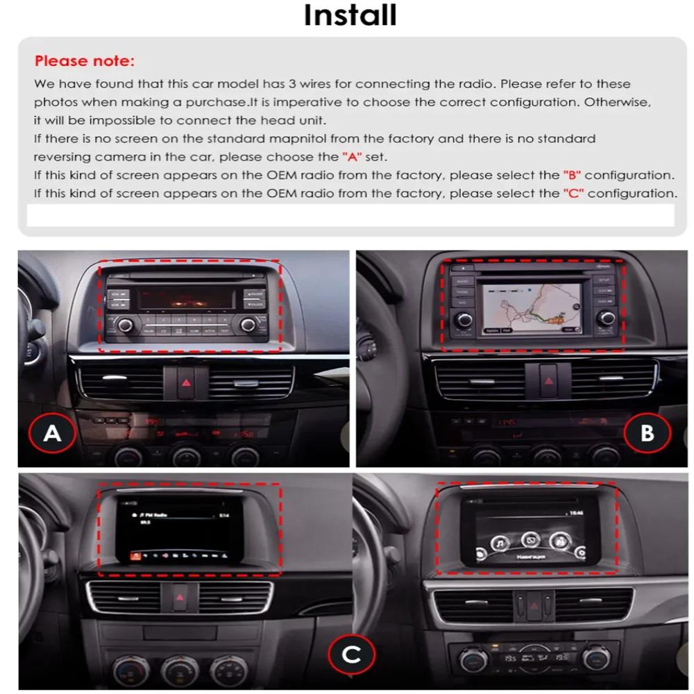 Car Radio Android 14 Carplay Auto For Mazda CX5 2011 - 2016 CX-5 CX 5 Navigation GPS video Player Stereo video DVD WIFI+4G