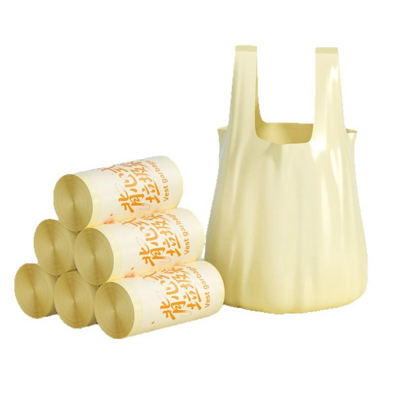 Sacs poubelles extra épais style gilet avec fermeture à cordon de serrage pour la cuisine et la maison