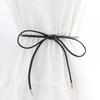 New Round Leather Rope Dresses Coat Decoration String Waist Belt for Women Solid Fashion Long Waist Chain Vintage Waistband