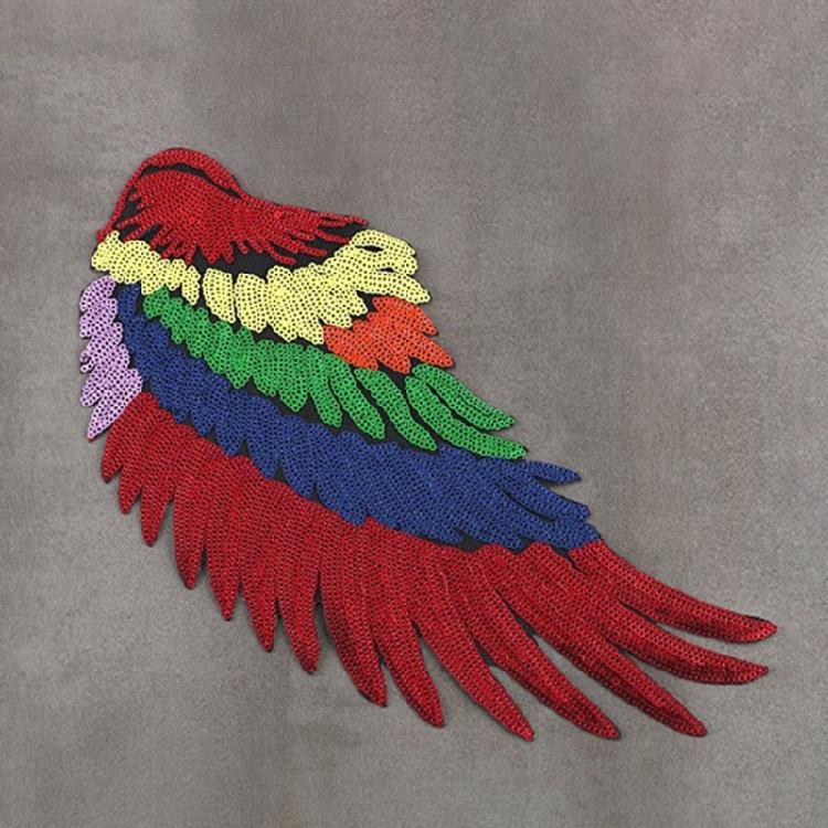 1 Pair Wing Appliques for Clothing Embroidered Sequins Wing Sequins Patches Iron On Sewed On Appliques for DIY Clothes