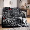 1pc Letter To Granddaughter Pattern Soft & Warm Polyester Knit Blanket, Digital Printed, All-Season Throw for Napping, Traveling, Sofa Yy250906009