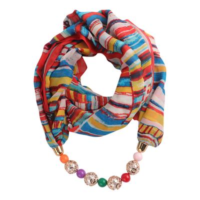 Frischer Schal-Halskette, Kleiner Schal für den Hals, Sonne, Chiffon Weicher Schal