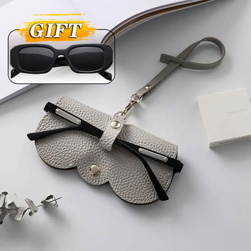 Sonnenbrillen Anzug Vintage Leder Brillenetui Tragbar Weiches Leder PR Sonnenbrillen Tasche Outdoor Sonnenbrillen Aufbewahrung Anzug