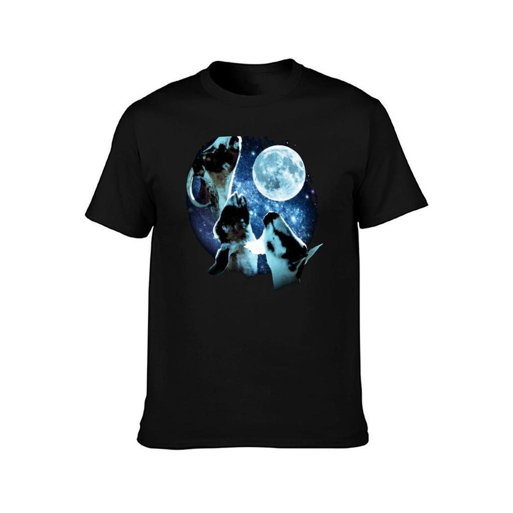 T-shirt Trois Chèvres Lune T-shirt Confort Basique pour Homme