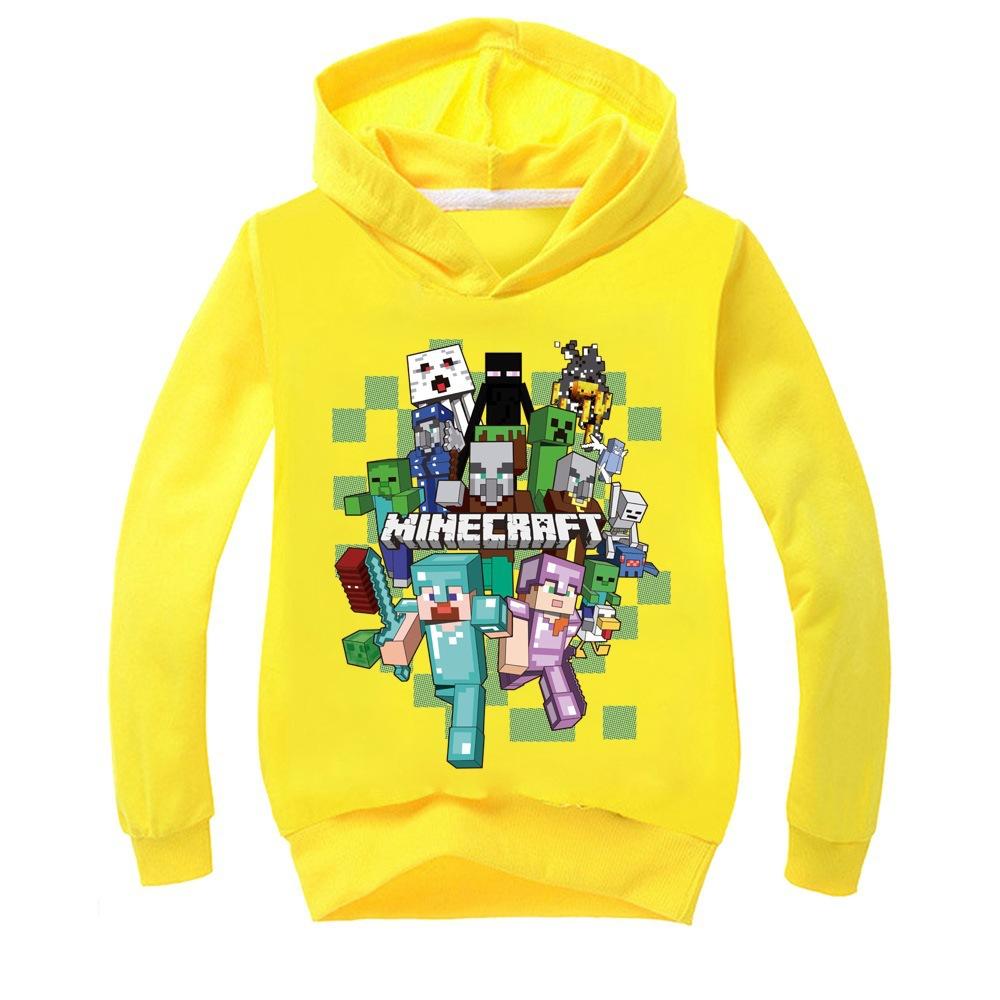 Minecrafted Hoodie for Kid Toddler Kawaii Long-sleeved BOY Winter Thin Sweatshirt Fashion Idol Printed Warm Children's Tops Gift