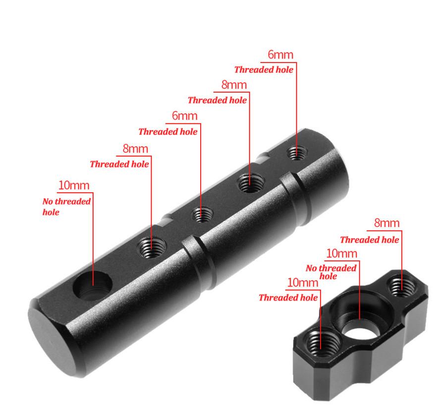 25mm Motorcycle Headlight Pipe Expand Bracket Fog Light Holder Tube Clamp Black