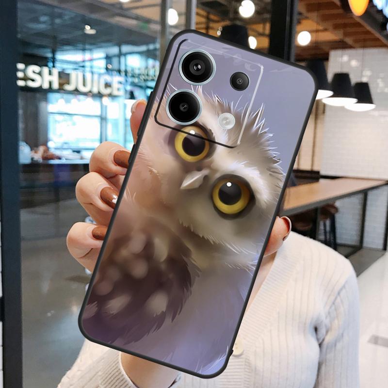 Owl Watercolor Animal Cover For Xiaomi Redmi Note 13 Pro 12 11 9 10 Pro 9S 10S 11S 12S Redmi 12 10C 12C 13C Case