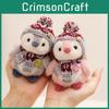 Penguin Plush Keychain With Knitted Scarves And Hat For Gift And Decoration