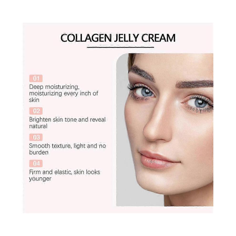 Collagen Jelly Cream Anti-Ageing Face Care Moisturiser, Collagen Cream for Face, Strengthens the Skin Barrier and Moisturises Pores