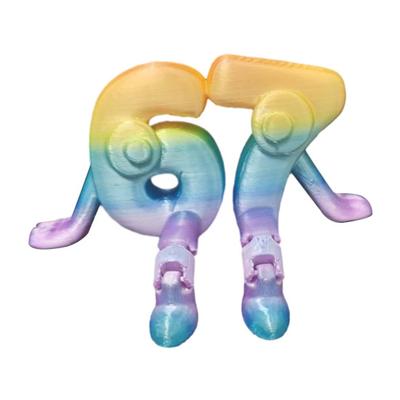 3D Printed 67 Figurine with Articulated Legs Movable Joints Six Seven Fidget Toy Cartoon Number Desktop Decoration Ornament