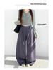 Premium Women's Cotton Wide-Leg Drawstring Pants - Versatile Fall/Winter Casual Wear