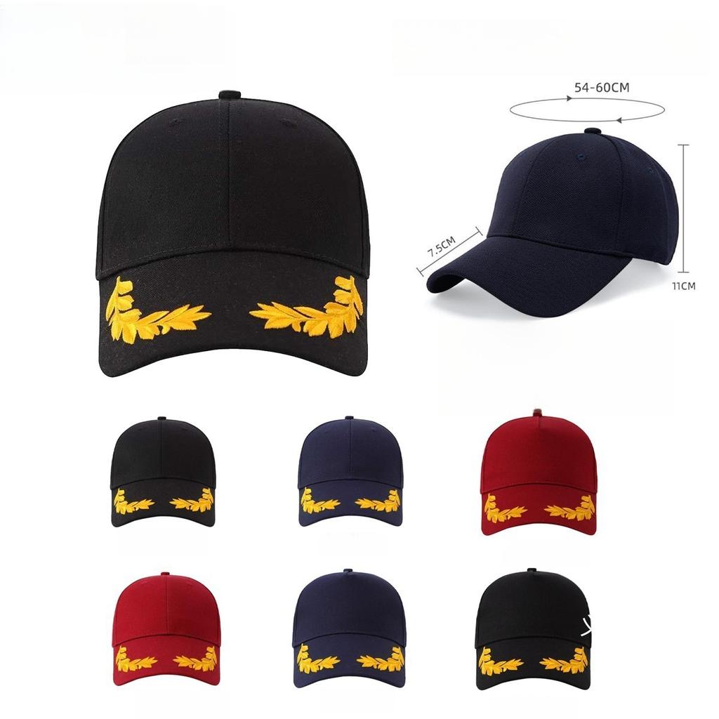 1PC Unisex Hat Brim Wheat Ear Embroidery Snapback Baseball Caps Spring and Autumn Outdoor Adjustable Casual Hats Sunscreen Hat