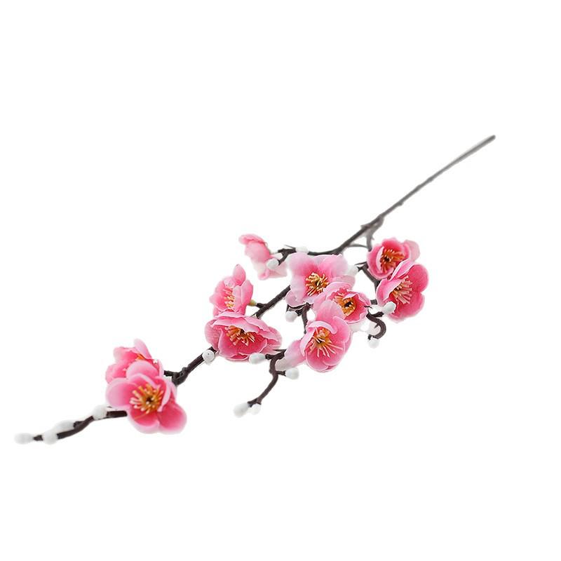 10-Flower Plum Blossom Silk Decor for Home and Living Room