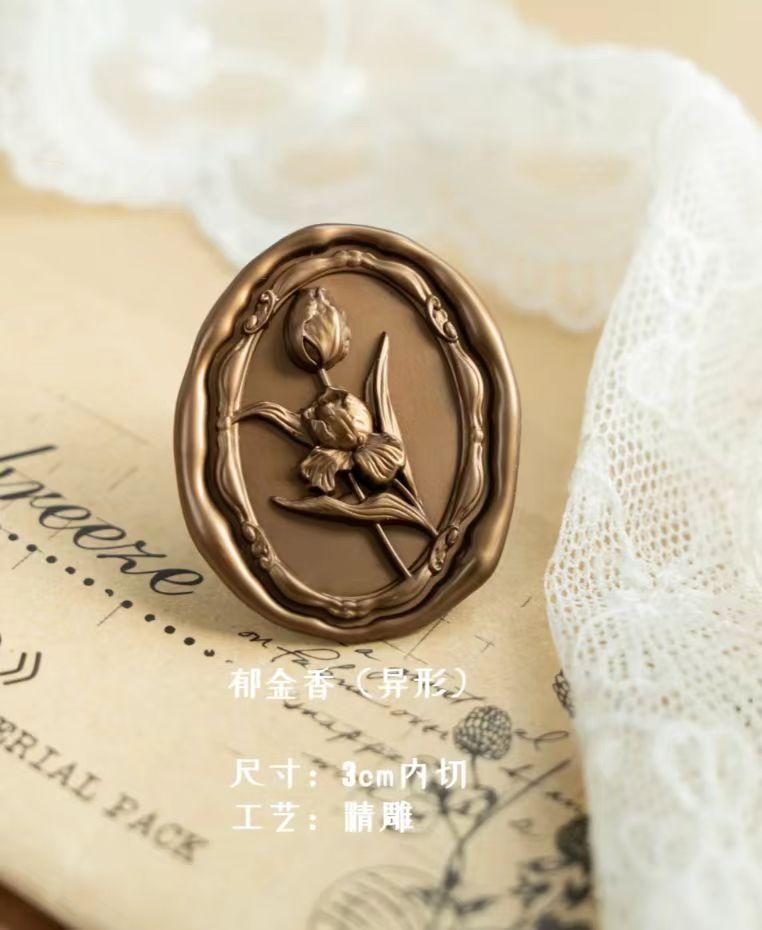 Retro Sealing Wax Stamp Copper Seal Stamp Stamp Series Stamp Design Envelope Sealing Decoration Scrapbooking