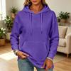 Sweat à capuche de couleur décontracté ample pour femme